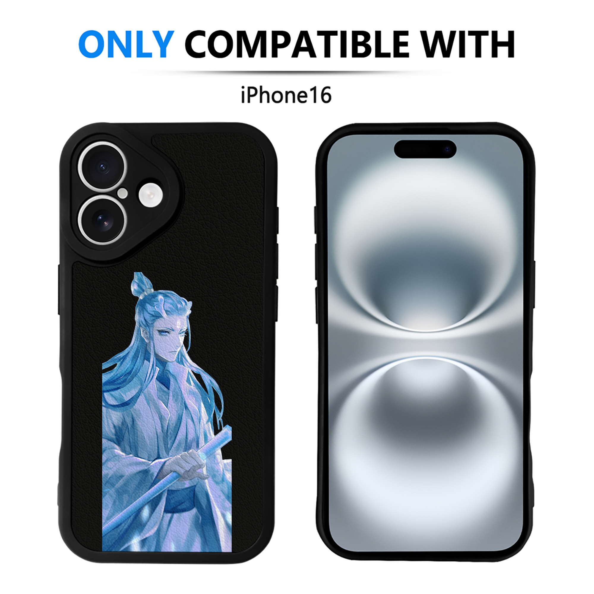（画像用） Ne Zha 2 ナタ 魔童の大暴れ 【iPhone 16シリーズ対応】シリコンスマホケース（レザー調） 材質：シリコン